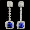 Image 1 : 14K Gold 3.11ct Tanzanite & 0.99ct Diamond Earring