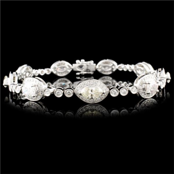 18K Gold 5.29ctw Diamond Bracelet