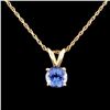 14K Gold 1.16ctw Tanzanite Pendant