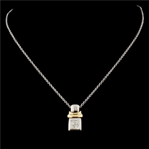 14K Gold 0.17ctw Diamond Pendant