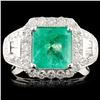 Image 1 : 18K Gold 2.13ct Emerald & 1.11ctw Diamond Ring