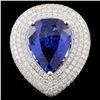 Image 1 : 18K White Gold 12.77ct Tanzanite & 3.79ctw Diamond