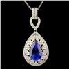 Image 1 : 18K Gold 8.03ct Tanzanite & 1.68ctw Diamond Pendan