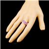 Image 3 : 18K Gold 1.38ctw Ruby & 0.94ctw Diamond Ring