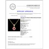 Image 4 : 14K Gold 0.37ct Ruby & 0.09ctw Diamond Pendant