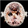 Image 1 : 14K Rose Gold 10.26ct Morganite & 1.00ct Diamond R