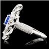 Image 3 : 18K White Gold 1.49ct Sapphire & 1.41ct Diamond Ri
