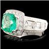 Image 2 : 18K Gold 2.31ct Emerald & 1.10ctw Diamond Ring