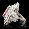 Image 3 : 18K White Gold 8.62ct Tourmaline & 4.56ctw Diamond