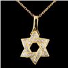 14K Gold 0.59ctw Diamond Pendant
