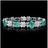 18K Gold 14.56ct Emerald & 2.16ct Diamond Bracelet