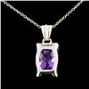 14K Gold 2.80ct Amethyst Pendant