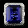 18K White Gold 21.50ct Tanzanite & 3.93ct Diamond