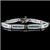 14K White Gold 3.82ctw Fancy Color Diamond Bracele