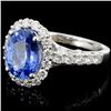 Image 2 : 18K Gold 2.14ct Sapphire & 0.68ct Diamond Ring