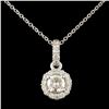 14K Gold 0.78ctw Diamond Pendant