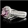 Image 2 : 18K White Gold 1.77ct Spinel & 1.29ct Diamond Ring