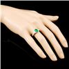 Image 3 : 18K Gold 1.07ct Emerald & 0.15ctw Diamond Ring