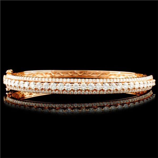 18K Gold 5.13ctw Diamond Bangle