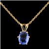 14K Gold 1.13ctw Sapphire Pendant