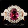 Image 1 : 18K Gold 1.50ct Spinel & 0.63ctw Diamond Ring