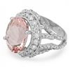 Image 2 : 14K Gold 10.00ct Morganite & 1.50ct Diamond Ring