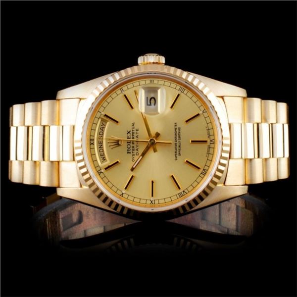 Rolex 18K YG Day-Date Men's Watch