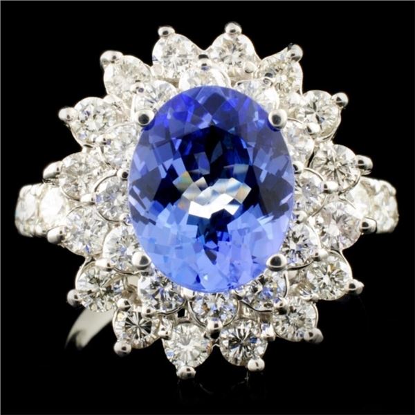 14K Gold 2.51ct Tanzanite & 1.64ctw Diamond Ring