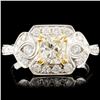 Image 1 : 18K Gold 1.47ctw Fancy Diamond Ring