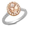 Image 1 : 14K Gold 1.50ct Morganite & 0.55ct Diamond Ring