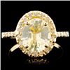 Image 1 : 14K Gold 2.11ct Sapphire & 0.25ctw Diamond Ring
