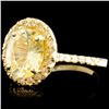 Image 2 : 14K Gold 2.11ct Sapphire & 0.25ctw Diamond Ring