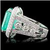 Image 3 : 18K White Gold 23.83ct Emerald & 3.98ct Diamond Ri