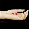 Image 2 : 18K Gold 10.22ct Rubellite & 2.20ctw Diamond Earri
