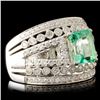 Image 3 : 14K Gold 1.54ct Emerald & 1.02ctw Diamond Ring