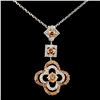 14K Gold 1.08ctw Diamond Pendant