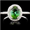 14K Gold 1.24ct Tourmaline & 0.37ctw Diamond Ring
