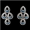 Image 1 : 14K White Gold 4.42ctw Fancy Color Diamond Earring
