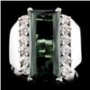 14K Gold 4.01ct Tourmaline & 0.48ctw Diamond Ring