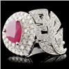 18K White Gold 1.29ct Ruby & 0.98ct Diamond Ring