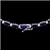 Image 3 : `14k Gold 30.00ct Sapphire & 1.00ct Diamond Neckla