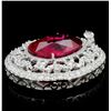 Image 3 : 18K Gold 37.56ct Rubellite & 5.30ct Diamond Pendan