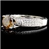 Image 2 : 18K Gold 2.09ctw Fancy Color Diamond Ring