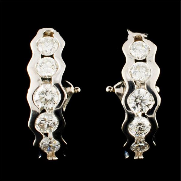 14K Gold 1.12ctw Diamond Earrings