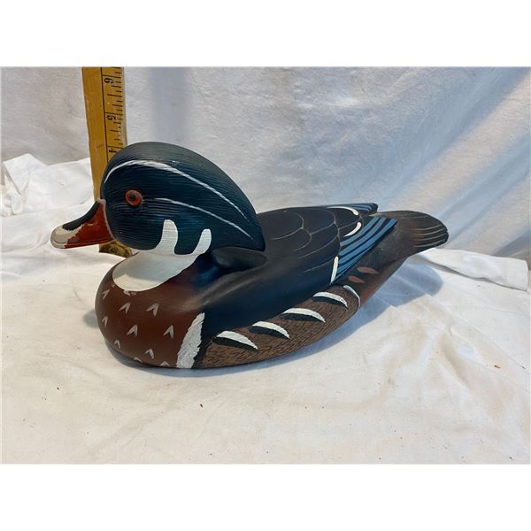 Painted carved bird