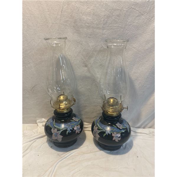 Pair oil lamps