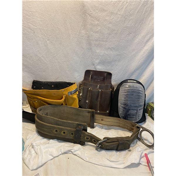 Knee pads, tool belts