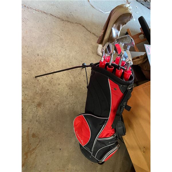 Golf clubs and bag