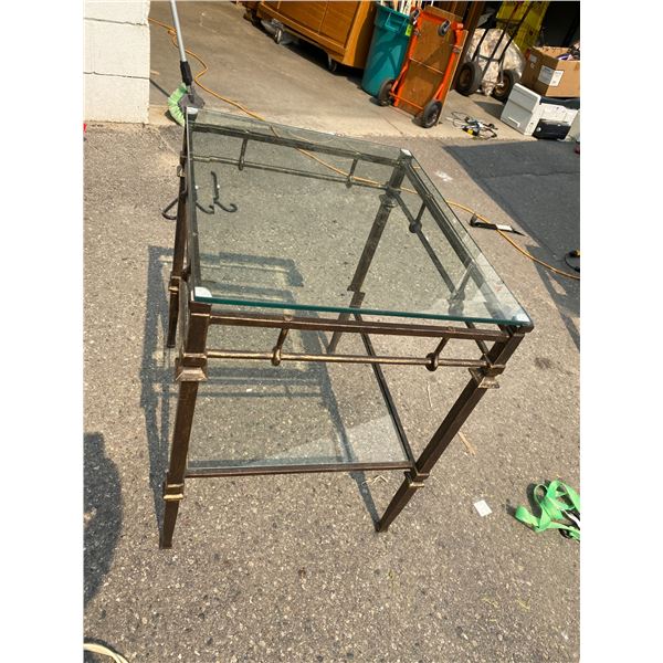 Glass side table