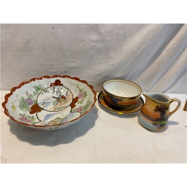Antique Chinese bowl and Notitake set